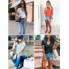 Elesomo Womens Cotton T Shirts Loose Casual Short Sleeve Summer