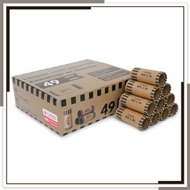 L LIKED 49 Pcs Preformed Loonie Coin Wrappers for Canadian Coins,1 Dollar Coin Rollers