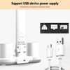 KISUFU Double Head LED Desk Lamp with Clock and Temperature