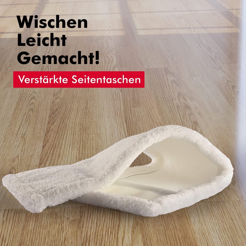 Thometzki Microfibre Mop 40 cm White Replacement for Mop Folding