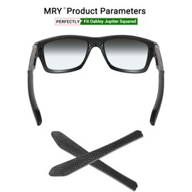 Mryok Replacement Earsocks for Oakley Jupiter Squared OO9135 Sunglasses - Black