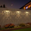 EKQ Solar Fence Lights 6 Pack Solar Step Lights Outdoor