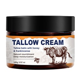 Tallow Cream with Honey & Frankincense – Natural Nourishment, Deep Moisturization, Skin Repair Cream for Dry & Sensitive Skin – 100g
