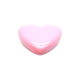 1Pc Pink Heart-Shaped Eyeshadow Makeup Box With Lip Stick Powder Containers Cases Dispenser - Travel Size