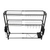 LGXEnzhuo Double-Layer Kitchen Sink Draining Rack Stainless Steel Storage Rack
