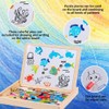Uping Magnetic Wooden Puzzle Easel Double-Sided Board Wooden Board Doodle