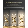 JIOODICH. 2 Pack Table Lamps, LED Touch Dimmable Spiral Desk