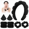Set TXG de 7 piezas en negro: diadema nube, pulseras
