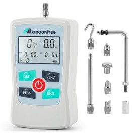 Mxmoonfree Digital Force Gauge 110LB Trigger Pull Gauge Push Pull Gauge Meter Scale with Units LB+Oz/N/Kg, Data Storage for MAX/MIN/AVG Values, Upgrade Version MMF-110LB