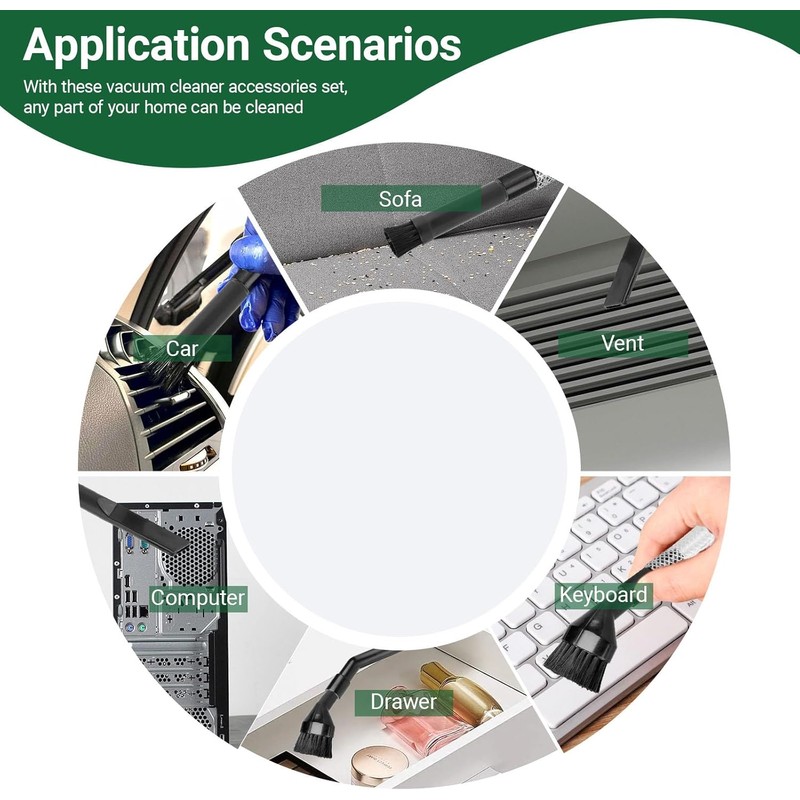 EZ SPARES Micro Cleaning Kit Vacuum Attachment Keyboard Crevice Cleaning