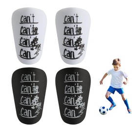 4 Pcs Mini Football Shin Pads, Small Football Shin Guards, Mini Soccer Youth Kids Shins Pads Guards Pad for Boys Girls Teenagers Kids