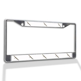 Fastasticdeals Metal Insert License Plate Frame Bassoon Weatherproof Car Accessories Chrome 2 Holes Solid Insert