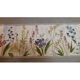 Sander Gobelin Flower Meadow Table Runner/table runner 48 cm Spring Summer, Fabric, 40 - original bunt mehrfarbig, 20 x 96 cm