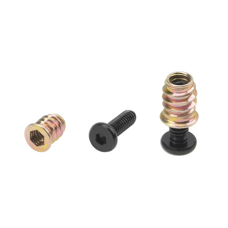 Rrina 28 Sets 1/4-20 x 25/32" Furniture Screw Nut Threaded