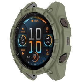 FTRONGRT Case Compatible with Garmin Enduro 3, Soft TPU, Anti-Scratch Watch Protective Case Compatible with Garmin Enduro 3. Jungle Green
