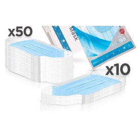 Duronic Disposable Face Masks GM100, Adjustable Dust Mask with 99% Filtration, Breathable Face Covering for Gardening, Cleaning, DIY & Allergies