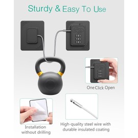 ORIA Refrigerator Lock, Baby Proof Fridge Locks with 3 Digit Combination, 2 Pack Safety Cabinets Locks for Kids Toddler, No Drilling Strong Adhesive for Doors, Freezer, Cabinet