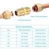 TA-VIGOR 2PCS Pipe Extension Joint Connector Set, Copper Pipe Coupling