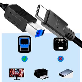 YOTETION USB C to USB B 60FT Cable， 3.0 USB Type C Cable Compatible with Docking Station, External Hard Drivers, Scanner and More