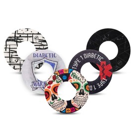 ExpressionMed - Plasters for Freestyle Libre (Pack of 5) - Pre-Cut Waterproof Non-Fraying CGM Tape (Powerful)