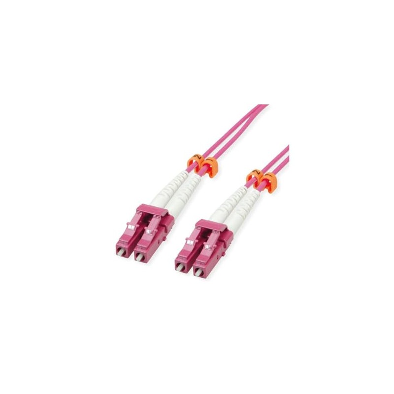 VALUE Fibre-Optic Cable 50/125µm OM4, LC/LC, Low-Loss Connector, Purple, 7
