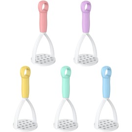 Yellow Plastic Potato Masher with Handle,Potato Masher Potatoes Mud Pressure Mud Machine With Handle Potato Masher Vegetable Masher Kitchen Tool Potato Masher,Kitchen Utensils and Gadgets