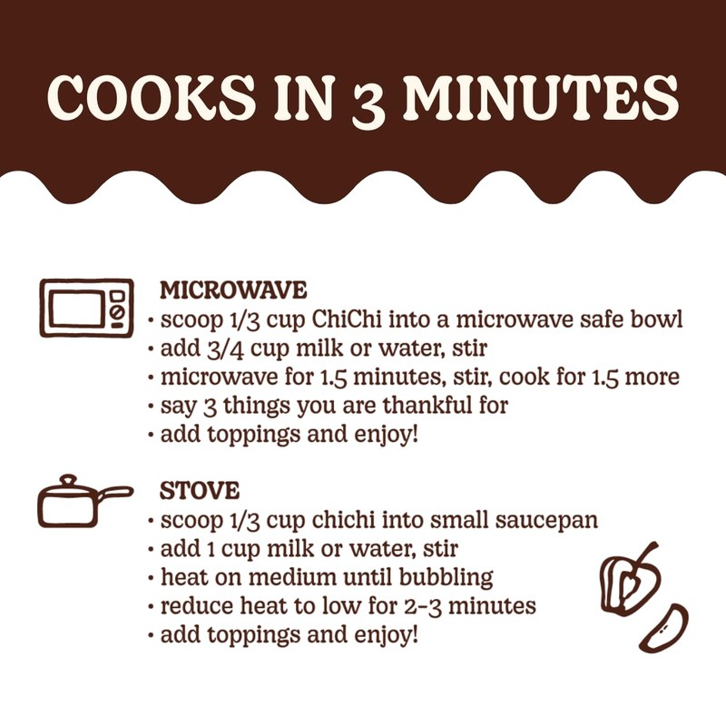 High Protein Hot Cereal Made with Chickpeas (Variety 4 Pack)