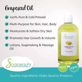 Soapeauty Semilla De Uva Aceite 100% Puro Orgánico Carrier Prensado En