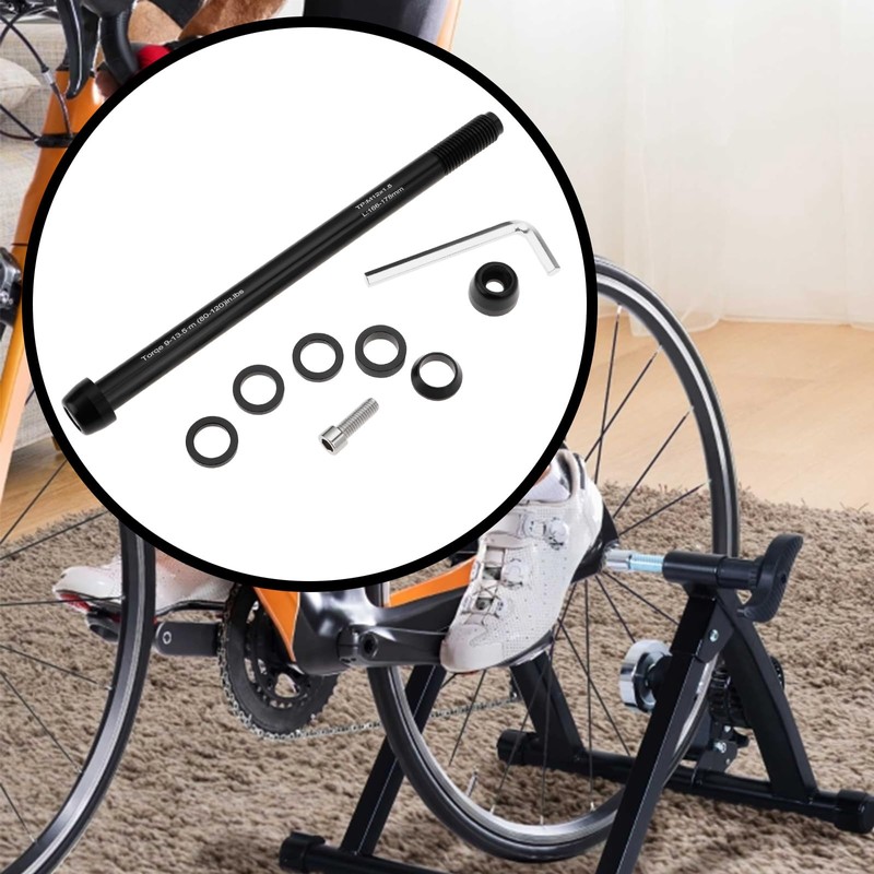 Briny River Bike Trainer Thru Axle Skewer M12 166-178mm for