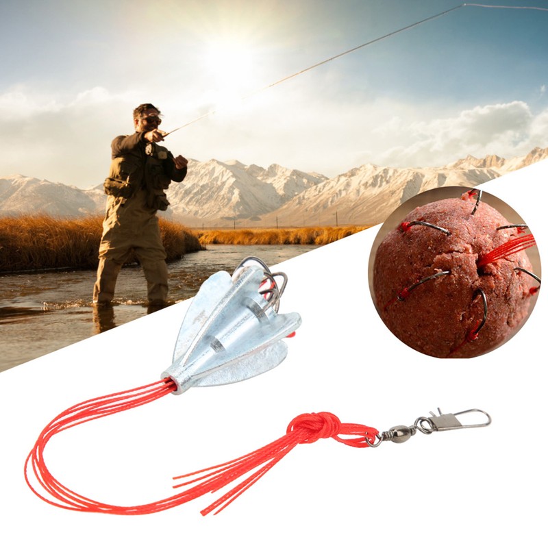 4Pcs Stainless Steel Carp Explosion Fishing Hook Lure Bait Fishhook