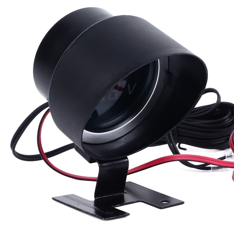 Water Temp Gauge Voltmeter 2 in 1 Round Digital Display