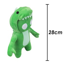 VFM - Gang Beasts Dinosaur Soft Toy Video Game Plush with Hooded Jumper Stuffed Toy Plush Toy Cute Stuffed Plushie, Gifts for Birthday, Valentine's Day Chirstmas - 28cm Green