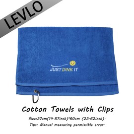 LEVLO Funny Pickleball Lovers Gifts Just Dink it Towels for The Pickleball Player