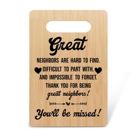 Housewarming Gift Cutting Board, Thank You Gifts for Great Neighbors, Bamboo Chopping Board Present for Birthday Christmas, Moving Away Appreciation Charcuterie Board, Kitchen Cooking Decor Favors -15