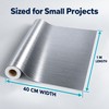 Brushed Silver Stainless Steel-Look Contact Paper, 15.75-Inch Wide Peel &