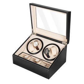 Jiabailie Watch Winder for Automatic Watches with 6 Watches Storages,4 Watch Rotator,Watchs Winder Box for Store Various Brands of Mechanical Watches