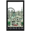 London Landmarks Tea Towel Souvenir Gift Cityscape Collage Montage St Pauls New