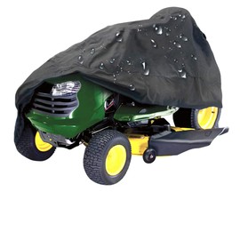 IC ICLOVER Lawn Tractor Cover, Outdoors Riding Lawn Mower Cover Fits Decks up to 44" Made with 210D Polyester Oxford Heavy Duty Durable UV and Water Resistant All Season Protection with Drawing Cord