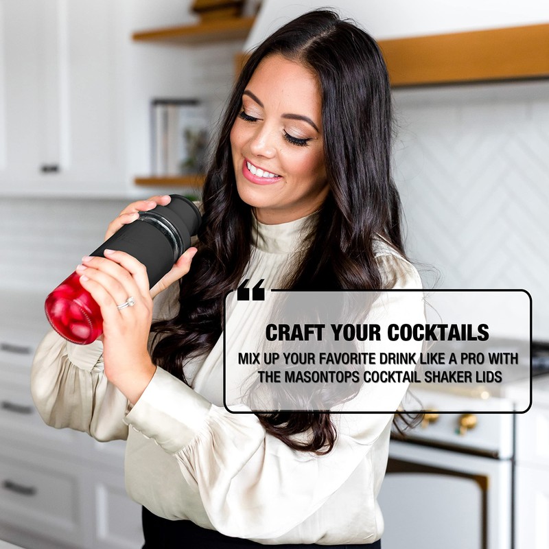 Masontops Cocktail Shaker Lids – Compatible with any Regular Mouth