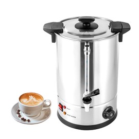 Coffee Urn, Commercial Grade Stainless Steel 8L Coffee Urn, 1KW Hot Water Boiler with Percolator Coffee Maker Portable Electric Coffee Pot Coffee Maker for Office, Home, Wedding, Catering (12L)