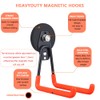 2PCS Heavy Duty Magnetic Hooks with Anti-Slip Coating, Large Strong