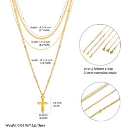 Elegance 11 designs Gold Cross Pendant Necklaces for Women,Dainty Layered Choker Waterproof Necklaces Stack Set for Women Trendy Gold Jewelry Gift