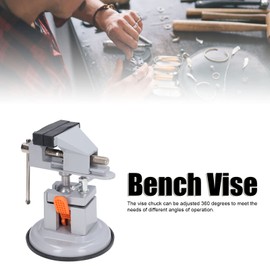 Mini Bench Vise 360 Degree Universal Rotating Square Workbench Clamp with Suction Cup Base, for DIY Repairs, Modelling, Gluing, Crafting