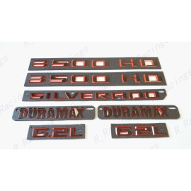GM Auto Black Red Doors 3500HD Rear Silverado Hood Duramax 6.2L Emblem 2019-2023 3500 HD