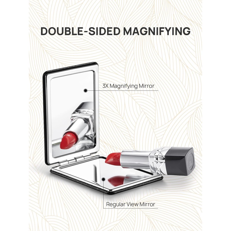 OMIRO 1X/3X Magnifying Mirror, Unique Painting Compact Mirror with Classical