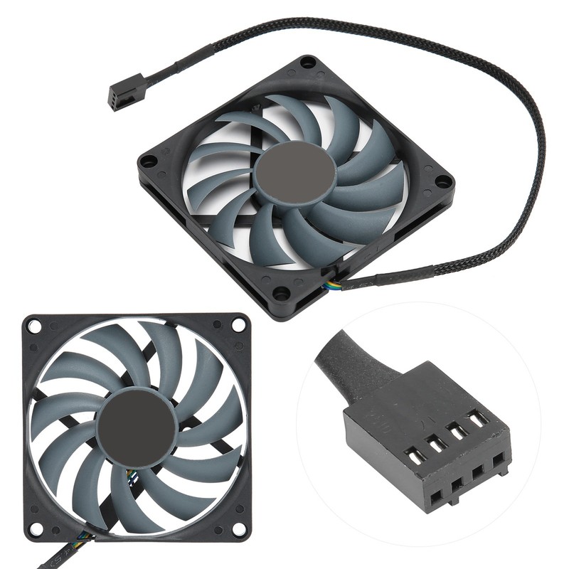 2Set Computer Case Heat Dissipation 4 Pins PWM Intelligent Temperaturecontrol