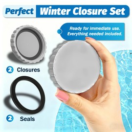 Nsxc 2Pcs Winter Plug Set for Intex and Bestway Pools with Matching Seals, 100% Frostproof & Leakproof