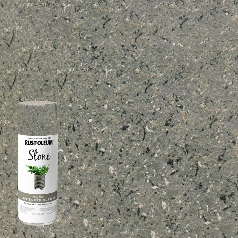 Rust-Oleum 7992830 Stone Creations Spray Paint, 12 oz, Gray Stone