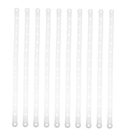MAGICLULU 10-pack White Plastic Connectors Sturdy Coat Hanger Strips for Closet Hanging Organiser