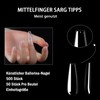 Pack of 500 Ring Finger Coffin Nails, Individual Size, Index